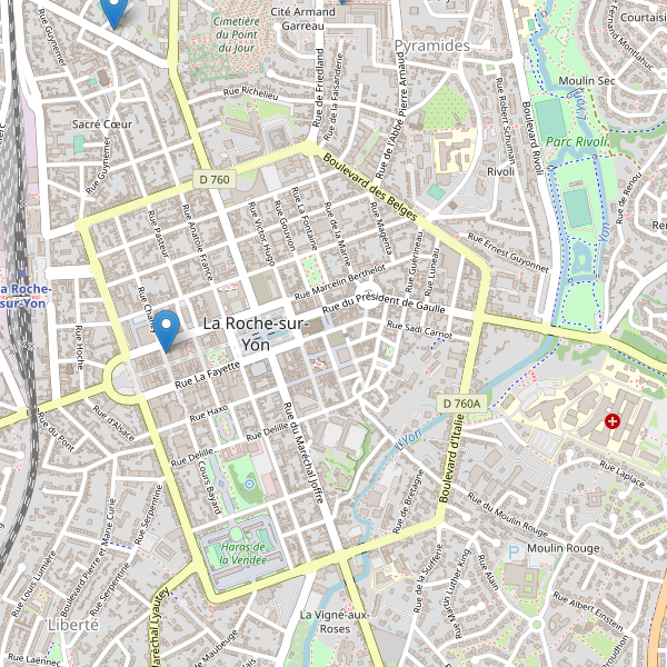 Thumbnail Carte des supermarchés à La Roche-sur-Yon