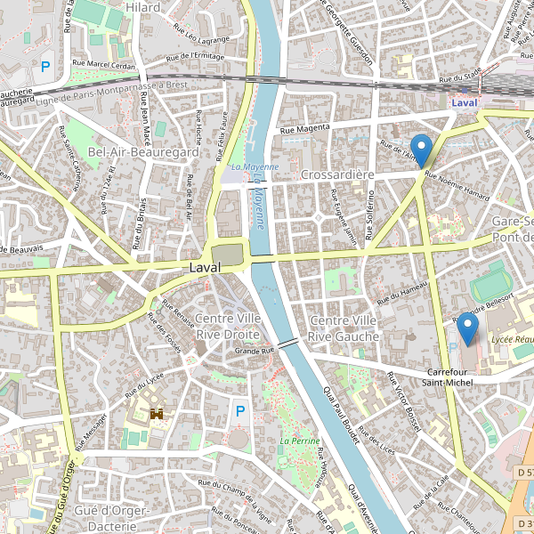 Thumbnail Carte des supermarchés à Laval (Mayenne)