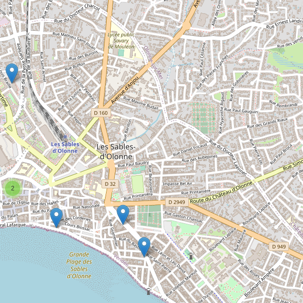 Carte des supermarches à Les Sables-d'Olonne Thumbnail