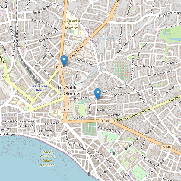 Carte des theatres à Les Sables-d'Olonne Thumbnail