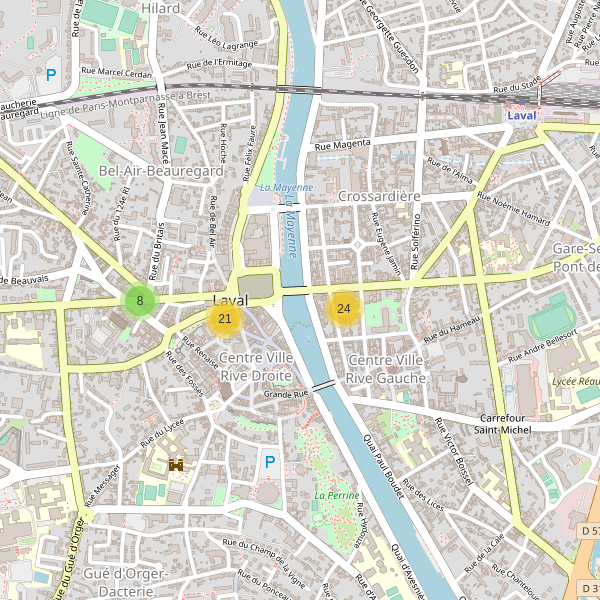 Carte des vetements à Laval (Mayenne) Thumbnail