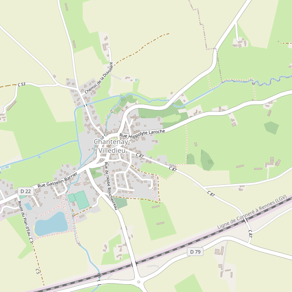 Carte des hotels à Chantenay-Villedieu Thumbnail