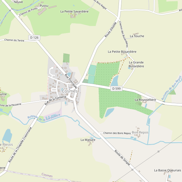 Carte des stationnement-velos à Cosmes Thumbnail