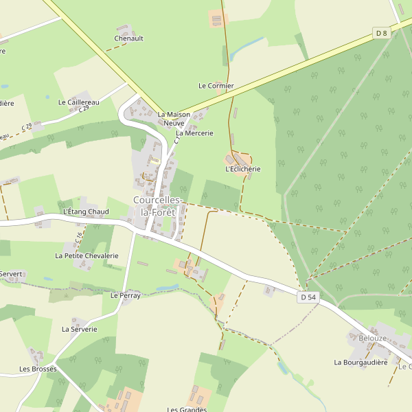 Carte des ateliers-automobiles à Courcelles-la-Forêt Thumbnail
