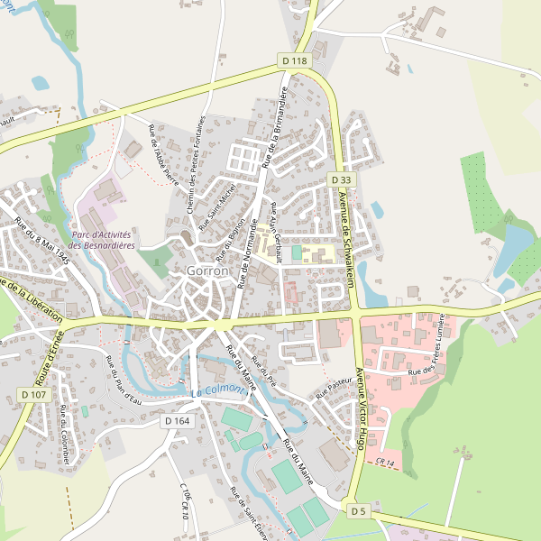 Carte des hotels à Gorron Thumbnail