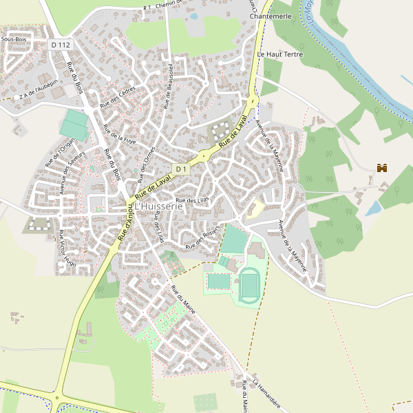 Carte des piscines à L'Huisserie Thumbnail