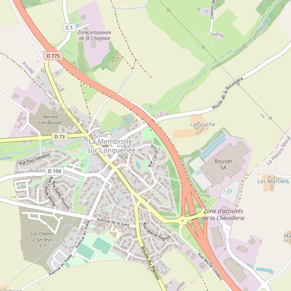Carte des supermarches à La Membrolle-sur-Longuenée Thumbnail