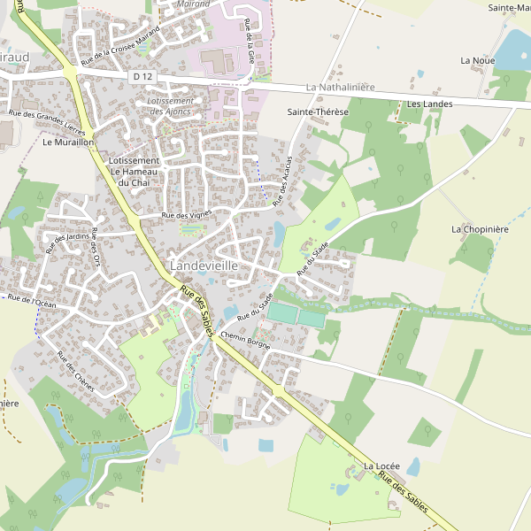 Carte des bedandbreakfast à Landevieille Thumbnail