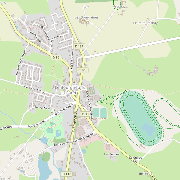 Carte des hotels à Le Bourgneuf-la-Forêt Thumbnail