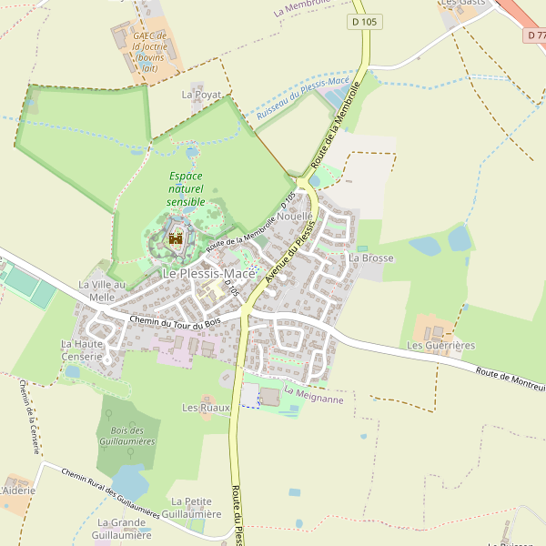 Carte des location-voiture à Le Plessis-Macé Thumbnail