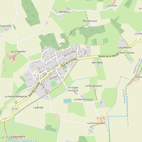 Carte des hotels à Mareil-sur-Loir Thumbnail