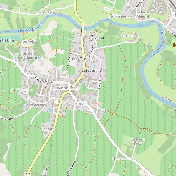 Carte des boites-de-nuit à Monnières (Loire-Atlantique) Thumbnail