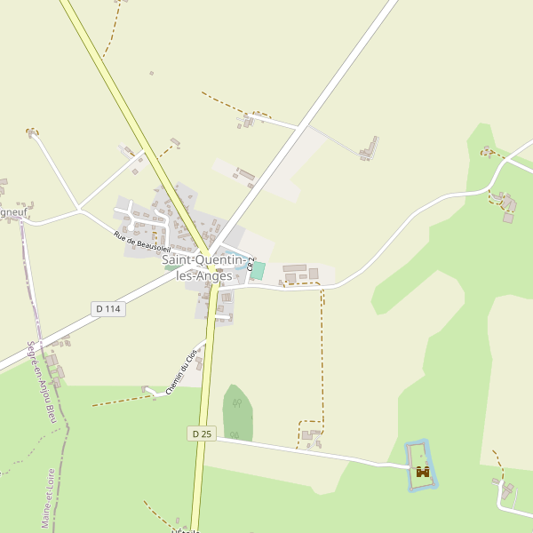 Carte des bedandbreakfast à Saint-Quentin-les-Anges Thumbnail