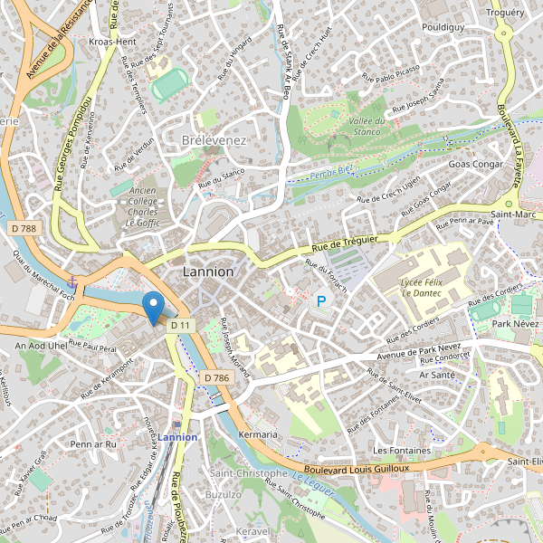 Carte des bibliotheques à Lannion Thumbnail