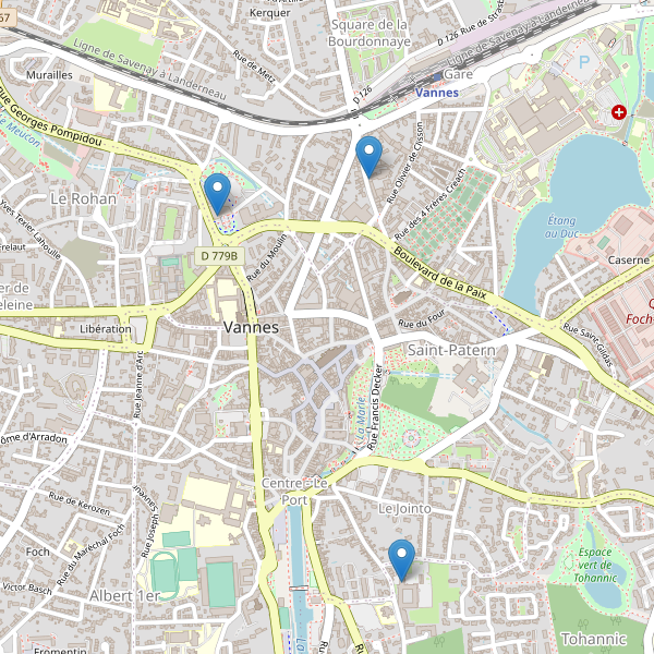 Carte des bibliotheques à Vannes Thumbnail