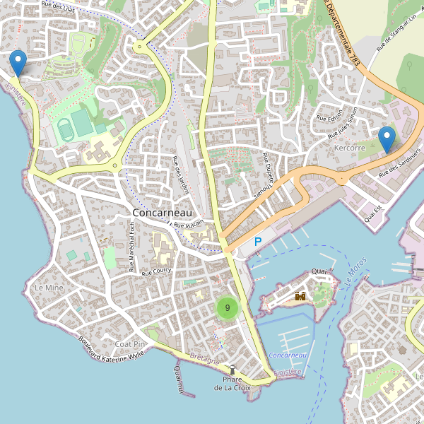 Carte des cafe à Concarneau Thumbnail