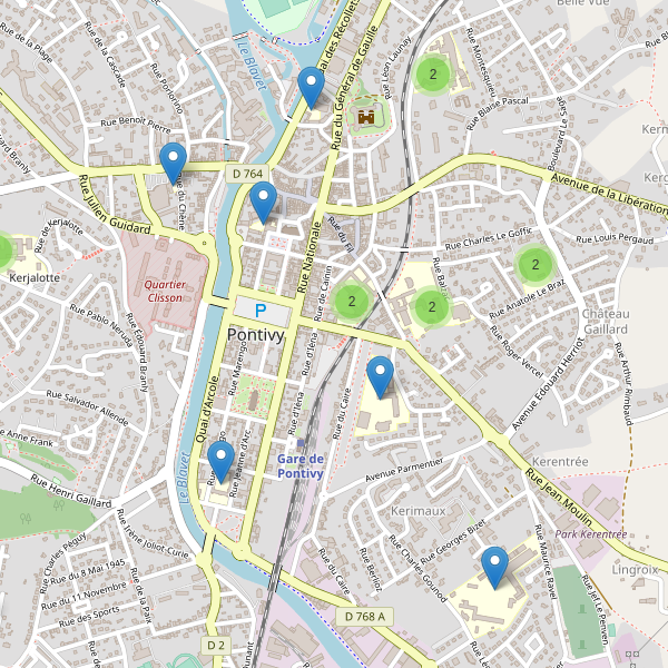 Carte des ecoles à Pontivy Thumbnail