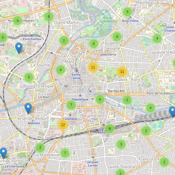 Carte des ecoles à Rennes Thumbnail