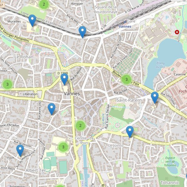 Carte des ecoles à Vannes Thumbnail