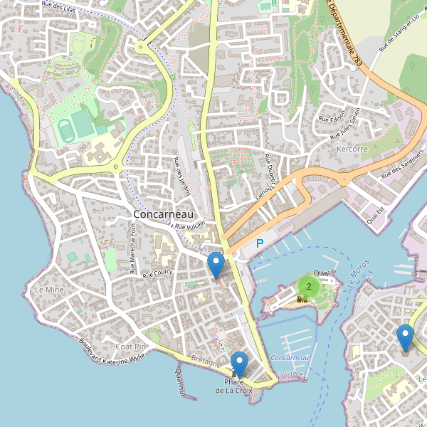 Carte des eglises à Concarneau Thumbnail