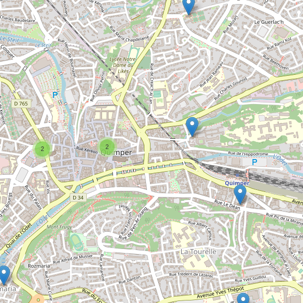 Carte des eglises à Quimper Thumbnail