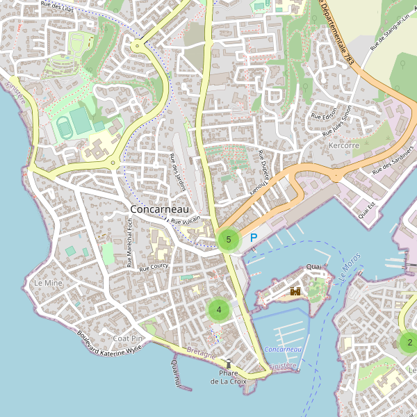 Carte des guichets-automatiques à Concarneau Thumbnail