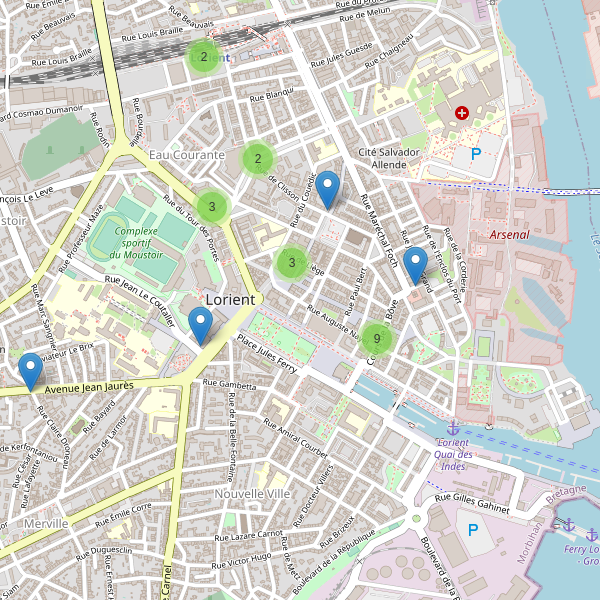 Carte des guichets-automatiques à Lorient Thumbnail