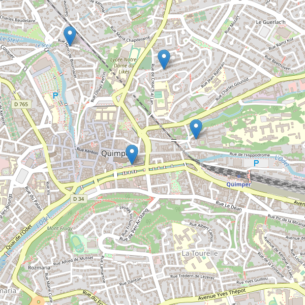 Carte des monuments à Quimper Thumbnail