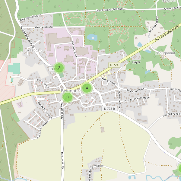 Carte des parkings à Beignon Thumbnail