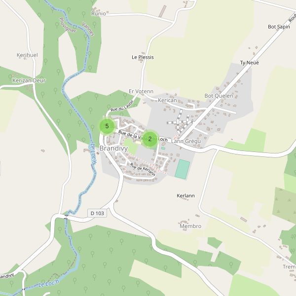 Carte des parkings à Brandivy Thumbnail