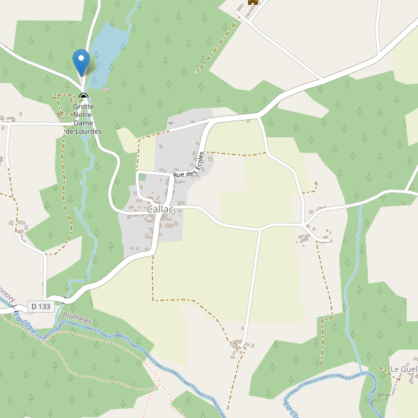 Carte des parkings à Callac (Morbihan) Thumbnail