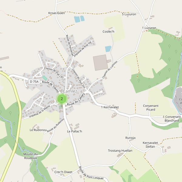 Carte des parkings à Camlez Thumbnail