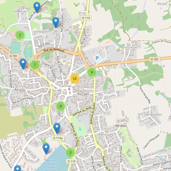 Thumbnail Carte des parkings à Carnac