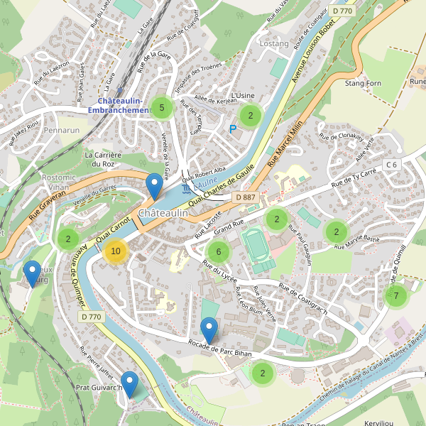 Thumbnail Carte des parkings à Châteaulin