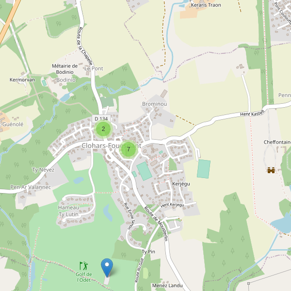 Carte des parkings à Clohars-Fouesnant Thumbnail