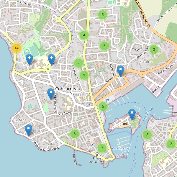 Thumbnail Carte des parkings à Concarneau