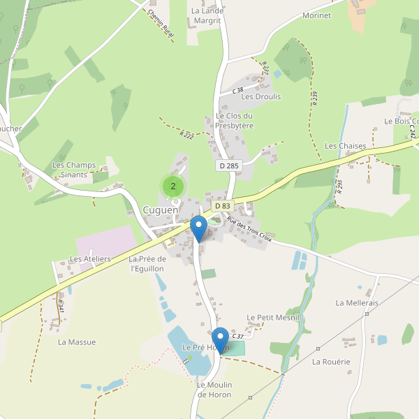 Carte des parkings à Cuguen Thumbnail