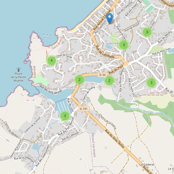 Carte des parkings à Dahouët Thumbnail