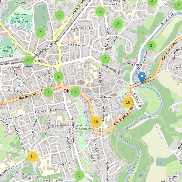 Thumbnail Carte des parkings à Dinan