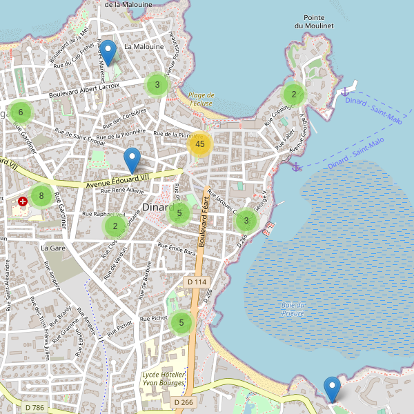 Carte des parkings à Dinard Thumbnail