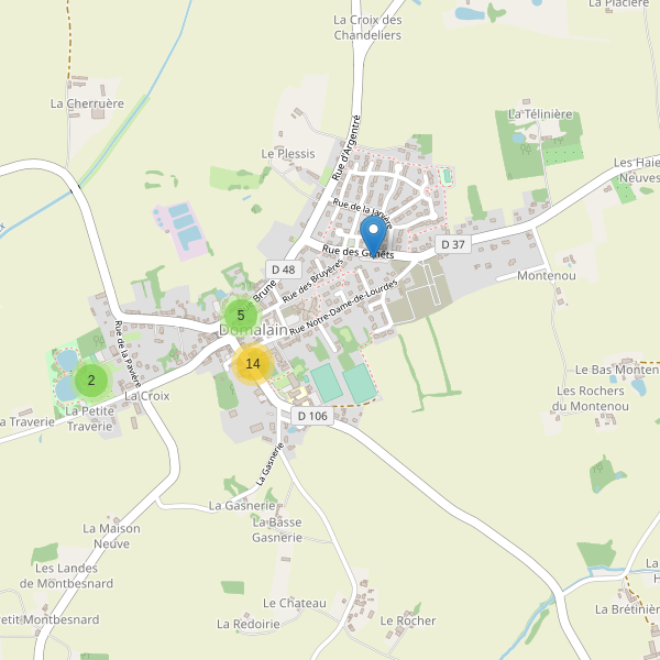 Carte des parkings à Domalain Thumbnail