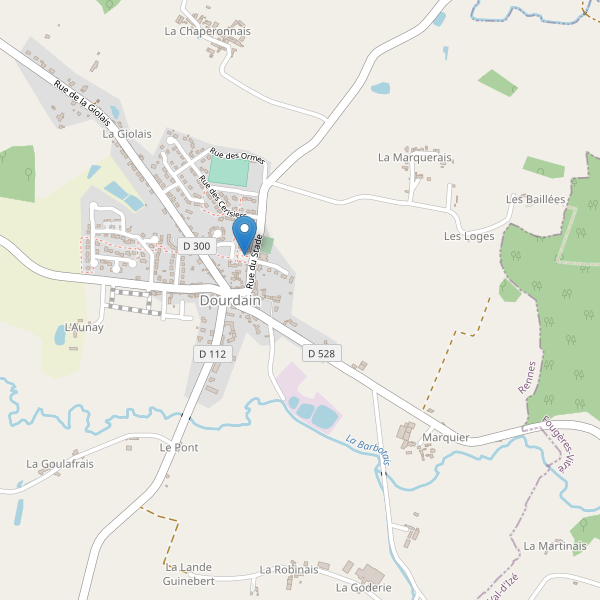 Carte des parkings à Dourdain Thumbnail