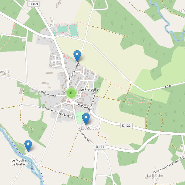 Carte des parkings à Guillac (Morbihan) Thumbnail