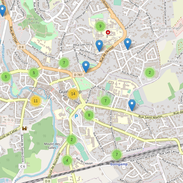 Thumbnail Carte des parkings à Guingamp