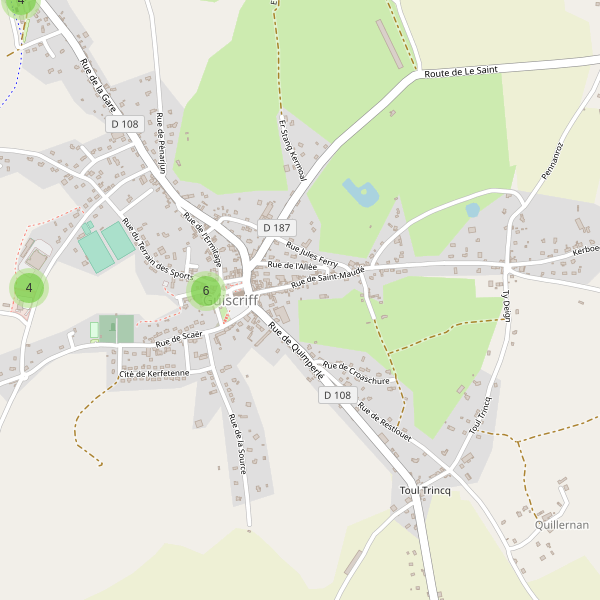 Carte des parkings à Guiscriff Thumbnail