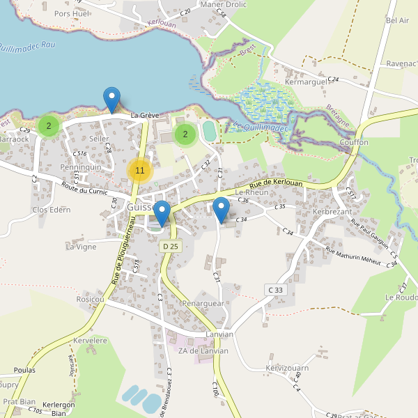 Carte des parkings à Guissény (Finistère) Thumbnail