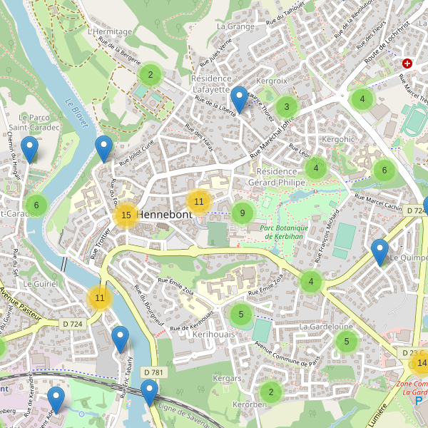 Carte des parkings à Hennebont Thumbnail