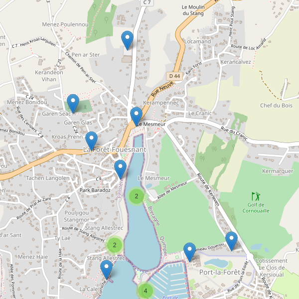 Carte des parkings à La Forêt-Fouesnant Thumbnail