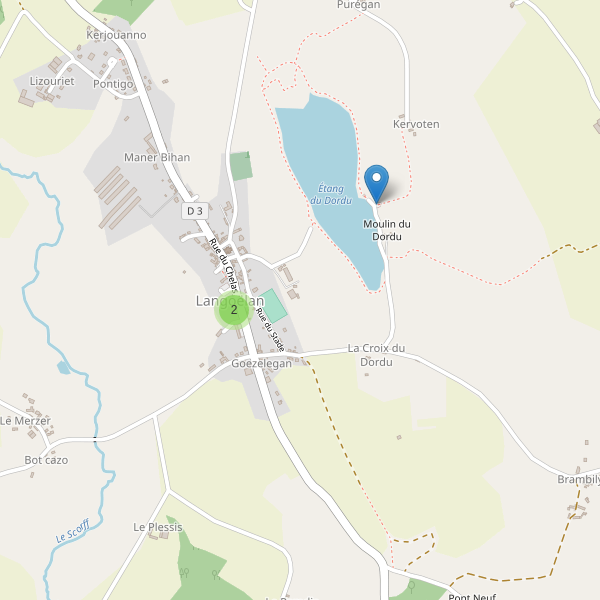 Carte des parkings à Langoëlan Thumbnail