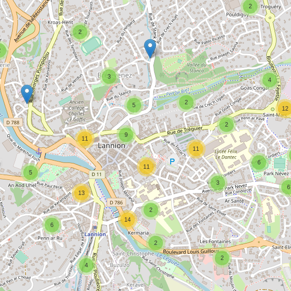 Thumbnail Carte des parkings à Lannion